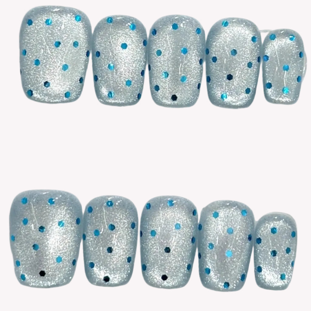 Sky Blue Polka Dot