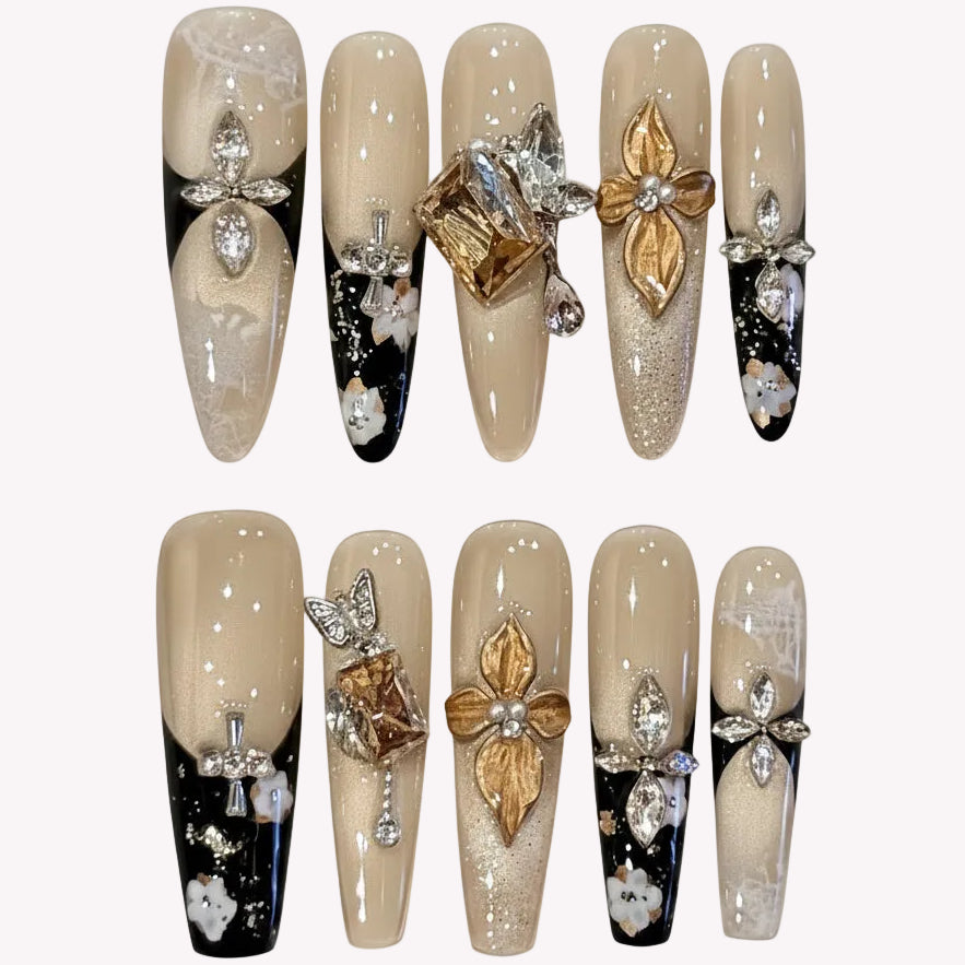 Black & Nude Crystal