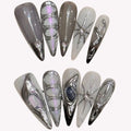 Grey Purple Liquid Silver Cyberpunk
