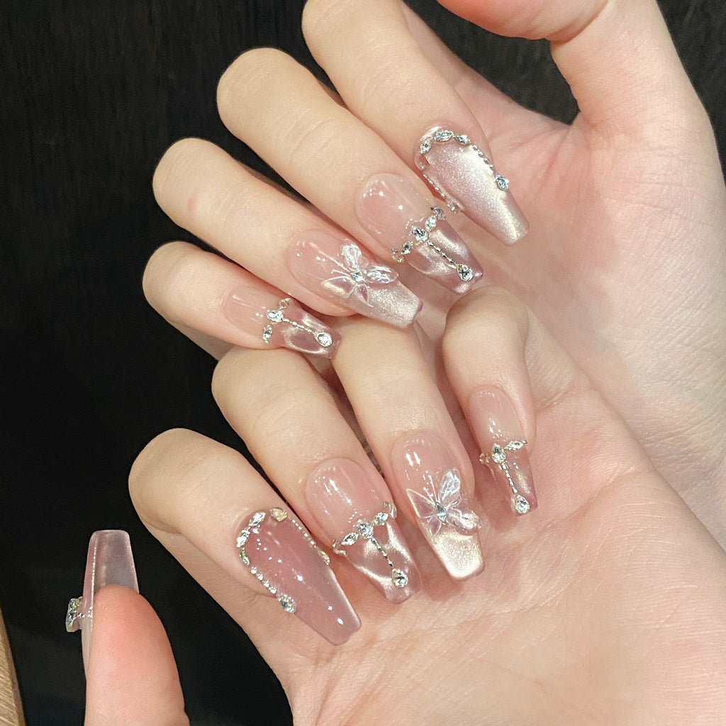 Blush Satin Butterfly