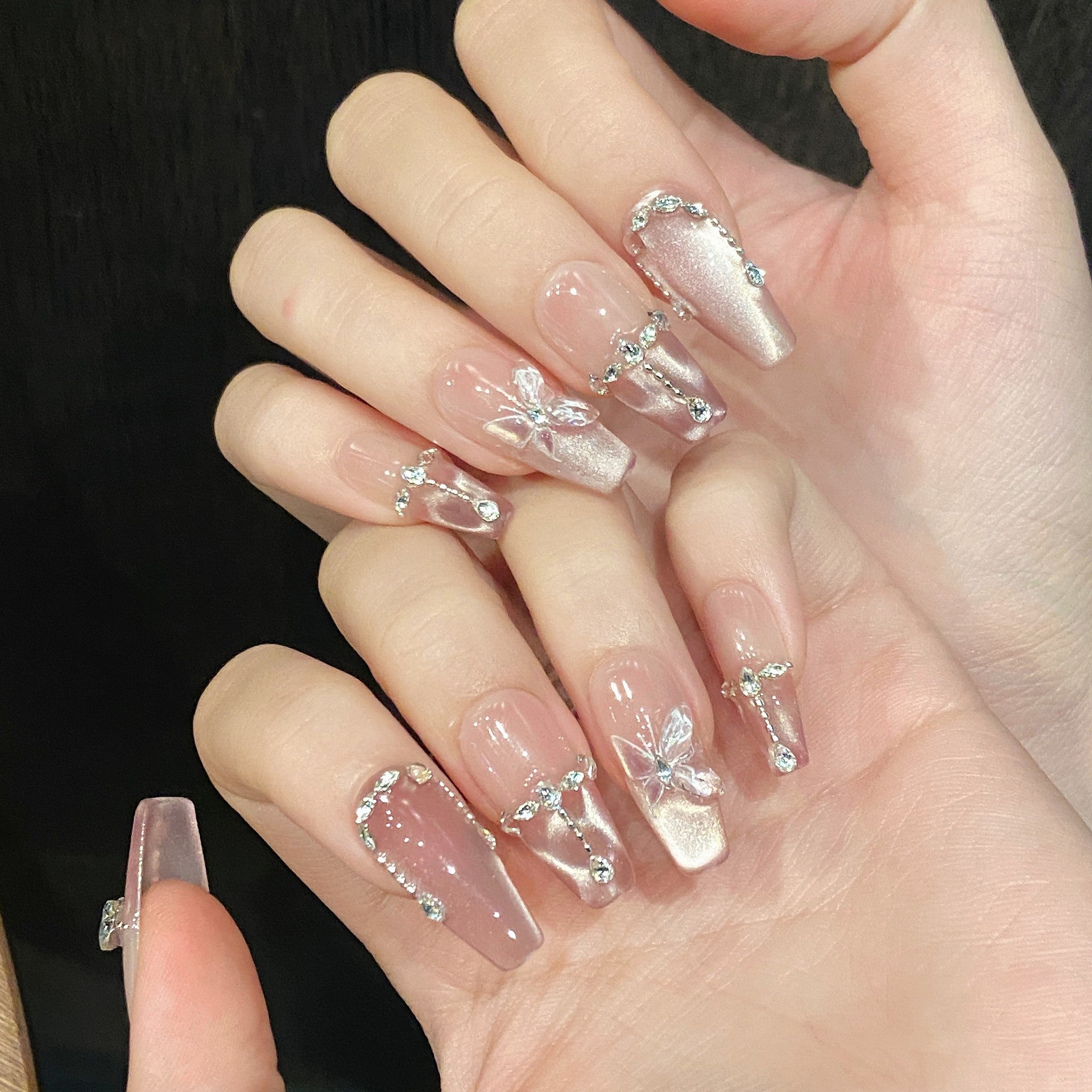 Blush Satin Butterfly
