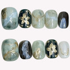 Ocean Blue Gold Flake Forest