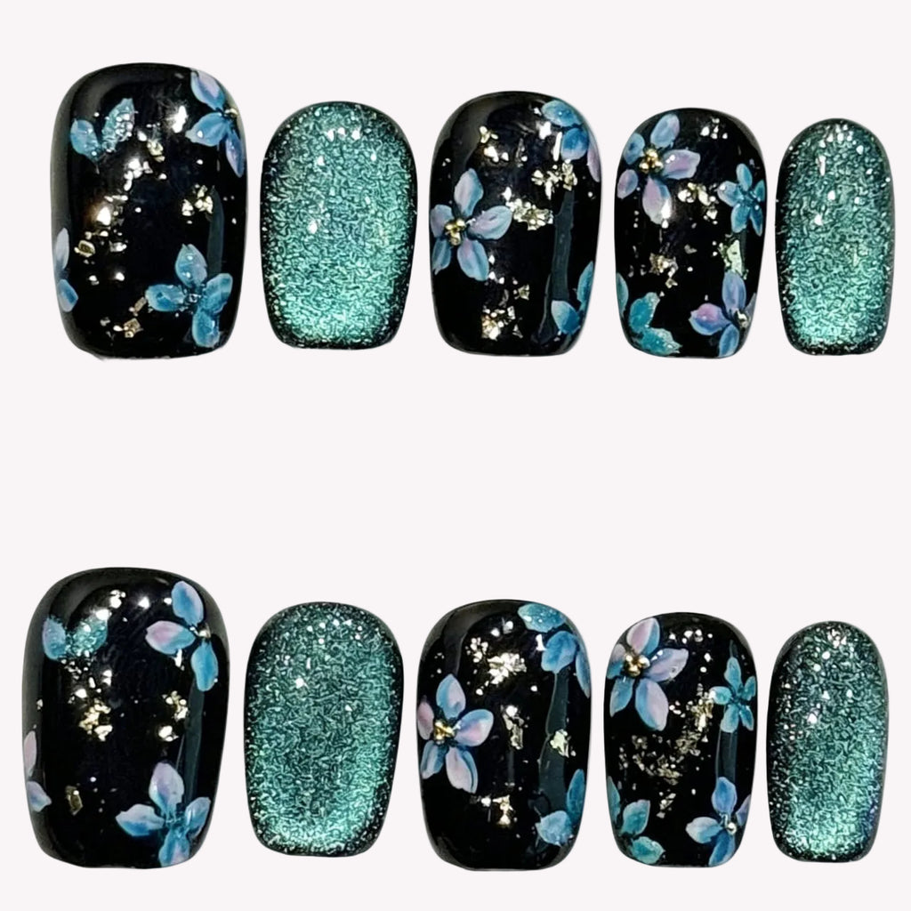 Midnight Teal Bloom