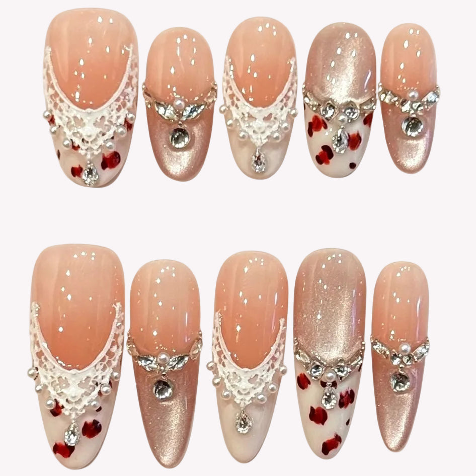 Peach Lace Leopard