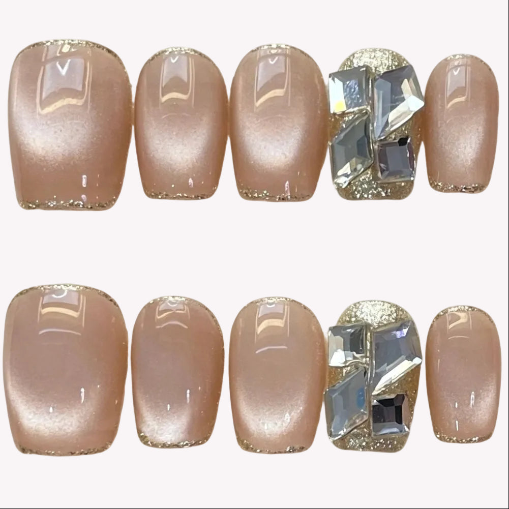 Nude Glitter Tip